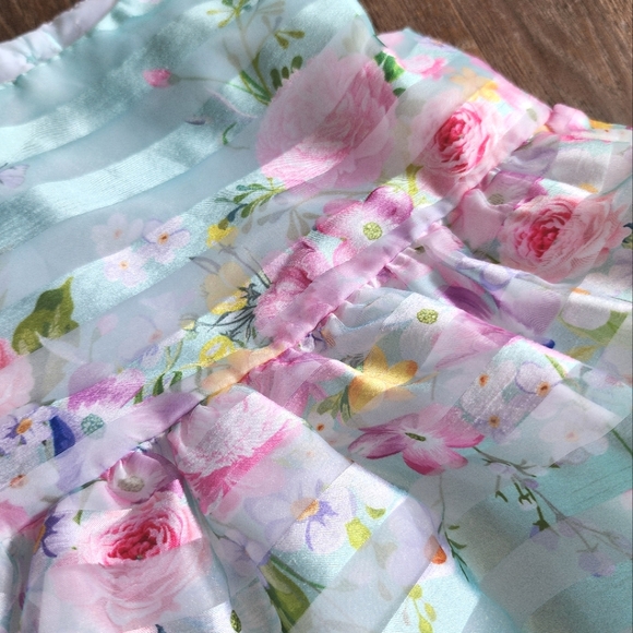 PERFECT FLORAL SPRING DRESS FOR A SWEET LITTLE GIRL. - Picture 3 of 3